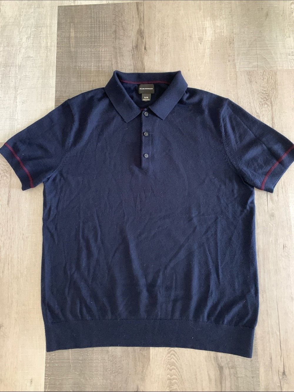 CLUB Monaco Navy Polo with Subtle Red Trim